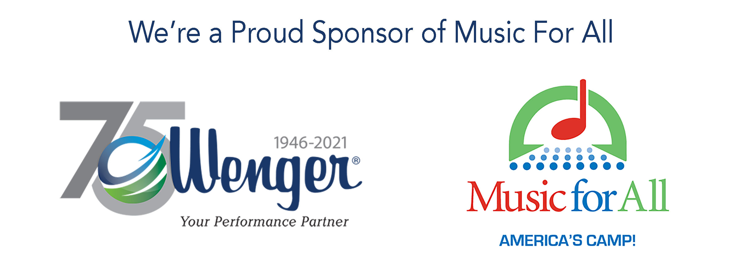 We're a proud sponsor of Music for All