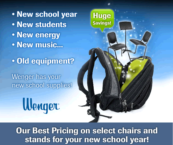New school year, new students, new energy, new music, old equipment?  Wenger has your school supplies!