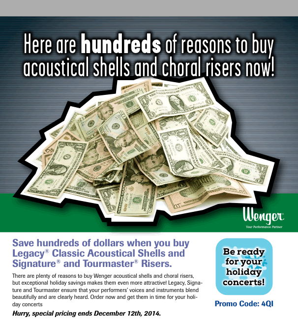 Here are hundreds of reasons to buy acoustical shells and choral risers now!