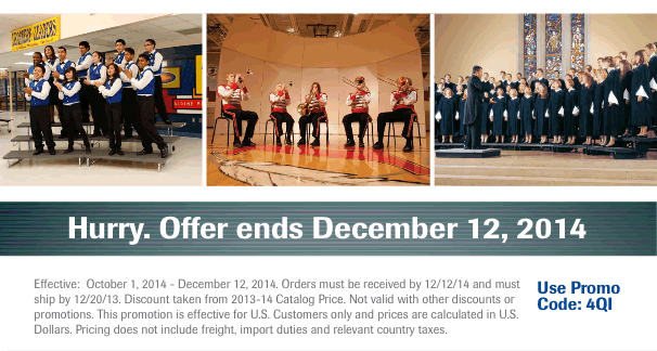 Hurry. Offer ends December 12, 2014