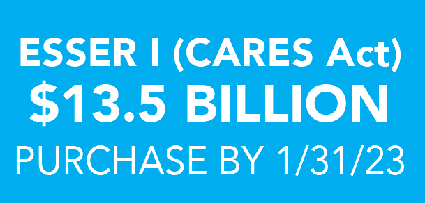 ESSER I (CARES Act) $13.5 BILLION PURCHASE BY 9/30/22