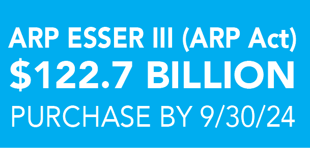 ARP ESSER III (ARP Act) $122.7 BILLION PURCHASE BY 9/30/24