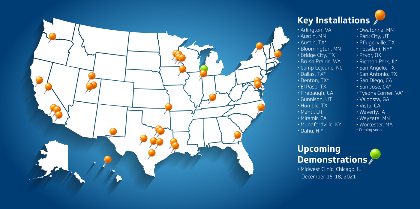 Installations and Demonstrations Map