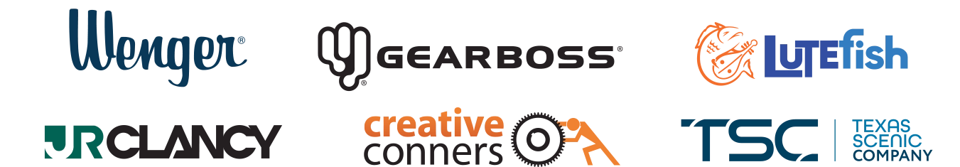 Wenger | JR Clancy | GearBoss | Creative Conners | Lutefish | Texas Scenic