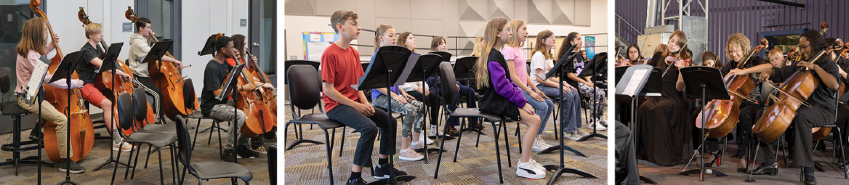 Classroom pictures of music posture chairs