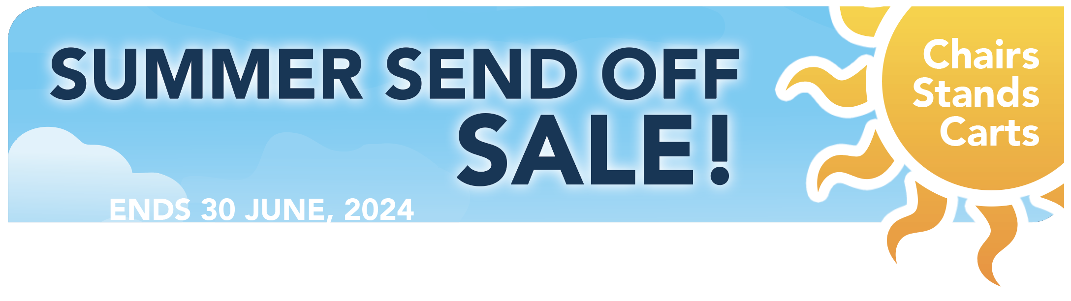 SUMMER SEND OFF SALE! ENDS JUNE 30, 2024