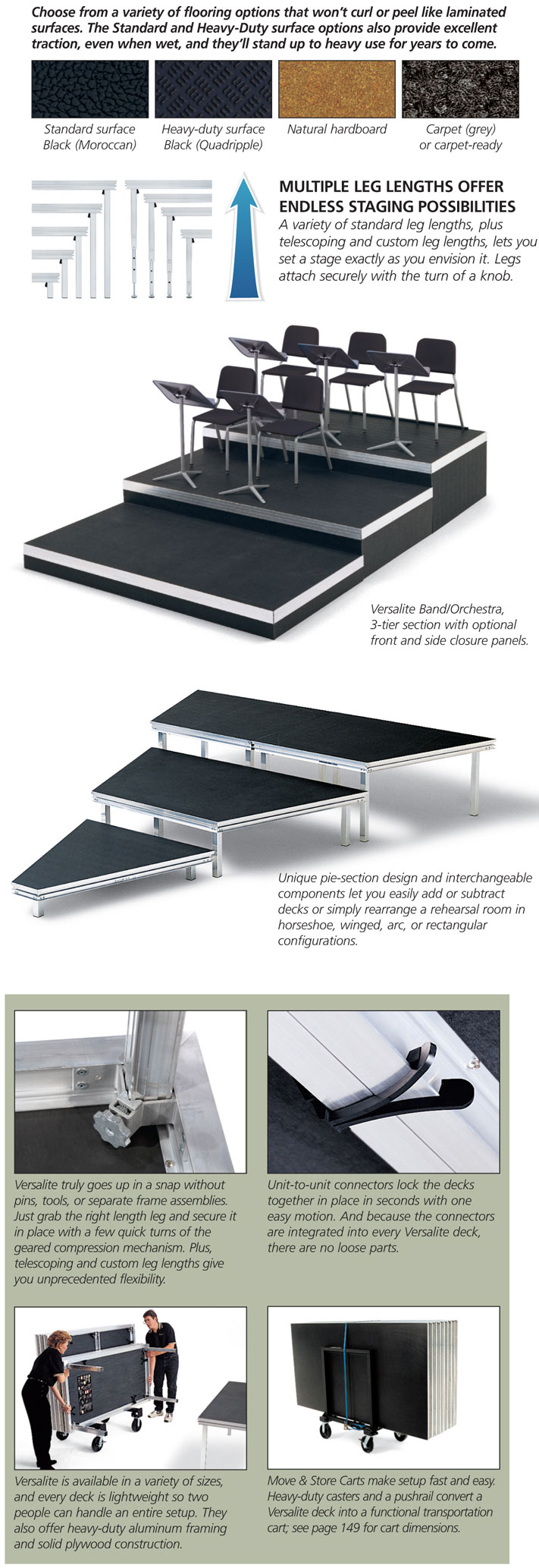 Versalite Seated Risers Additional Information