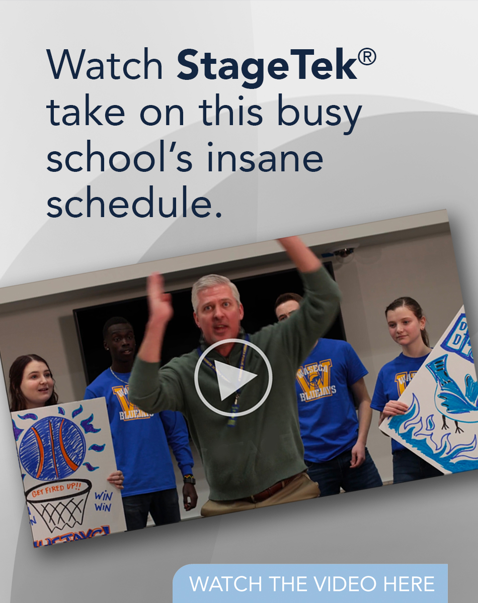 Watch StageTek take on this busy school's insane schedule