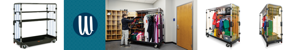 Mobile storage solutions for color guard and flag team storage