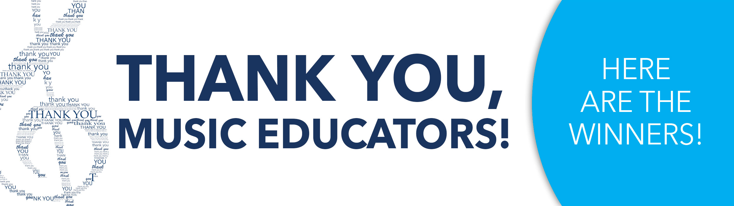 Thank you, Music Educators! Nominate an amazing teacher.  They could be recognized and rewarded.